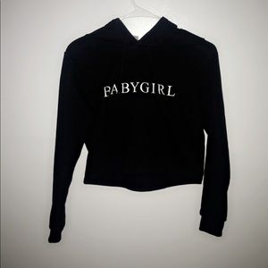 Baby girl crop top hoodie